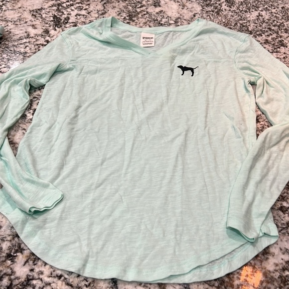 Pink VS Victoria Secret Pink Long Sleeve Shirt Baseball Dog Vintage Bundle Y2K - Picture 4 of 6